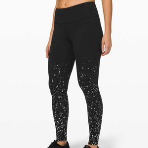 Lululemon Speed Wunder Tight 28" *Speckle Shine Black / Deep Coal / Silver